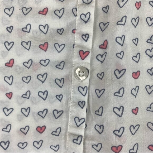 LORIMER NYC Long Sleeve Top with Hearts Small - Picture 7 of 9